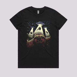 Sloth Alien Abduction Graphic Tee