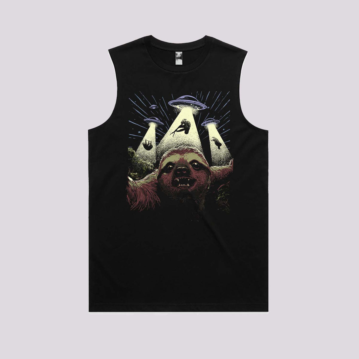 Sloth Alien Abduction Graphic Tee