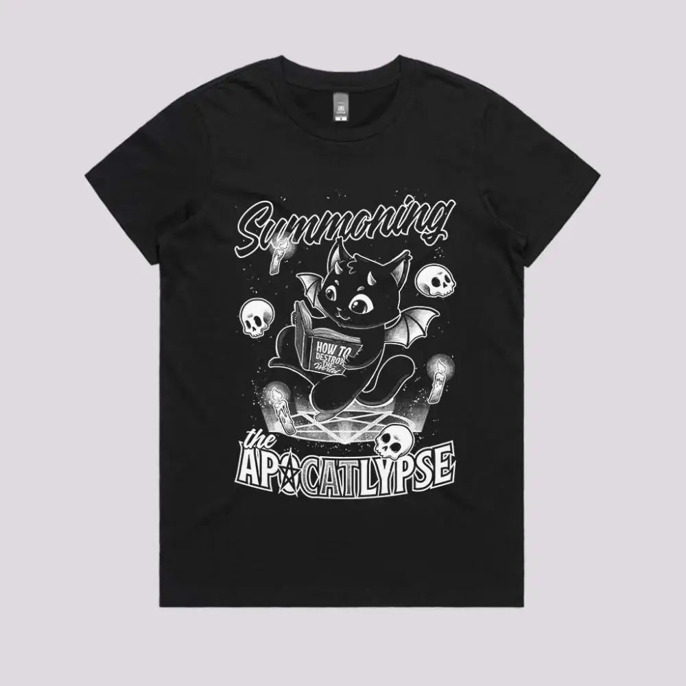 Summoning Apocatlypse T-Shirt Womens / Black Xs Adult Tee