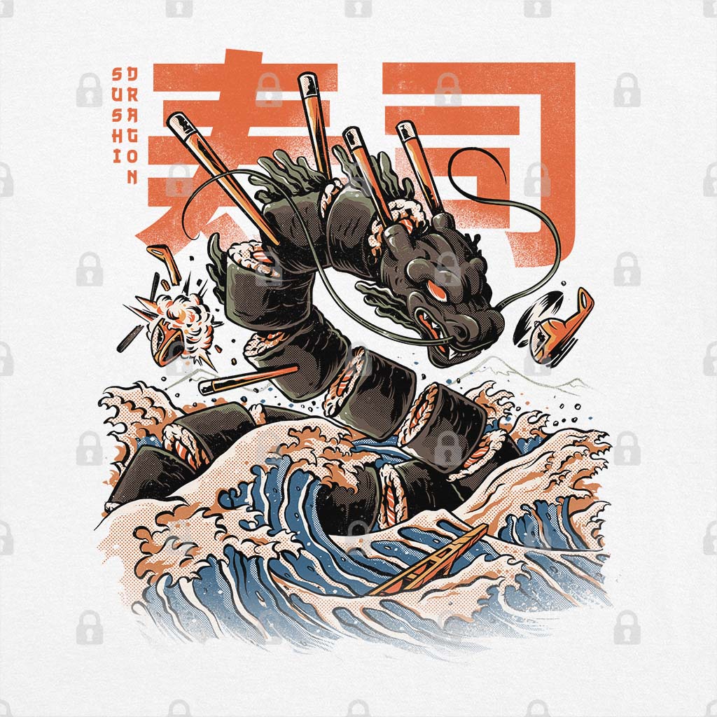 Sushi Dragon Graphic Hoodie