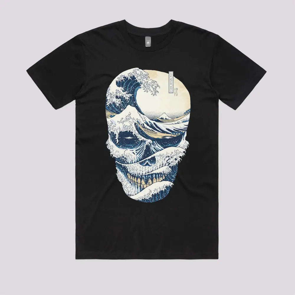 The Great Wave off Skull T-Shirt - Limitee Apparel