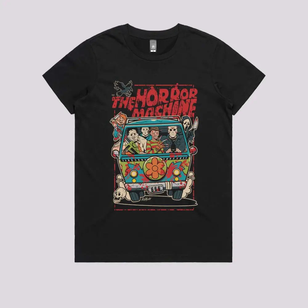 The Horror Machine T-Shirt Womens / Black Xs Adult Tee