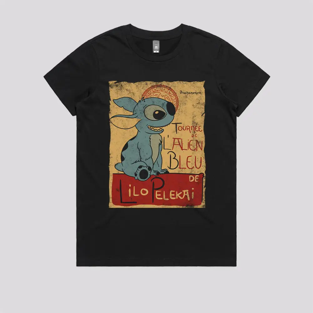 Tournee De L'alien Bleu T-Shirt | Pop Culture T-Shirts