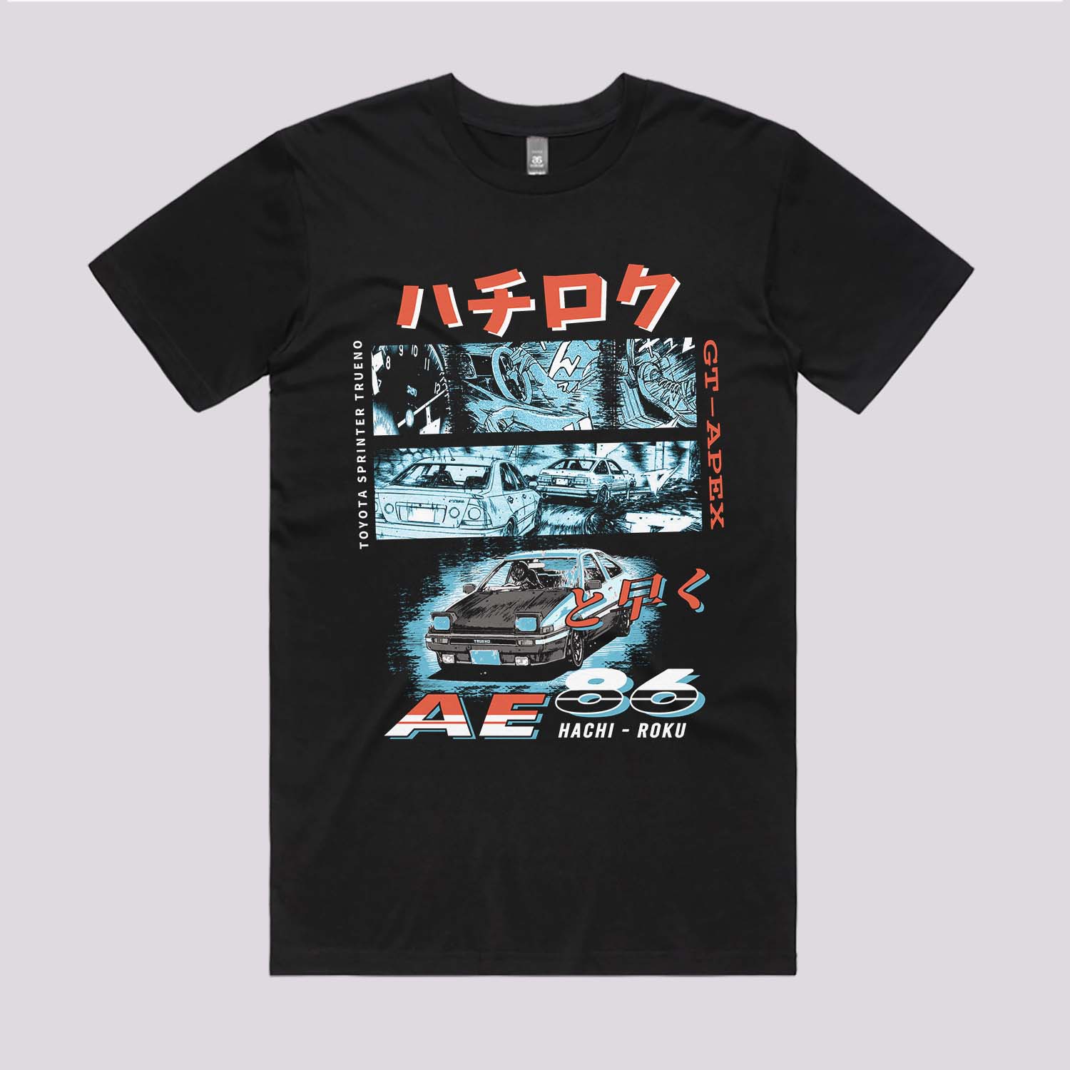 Toyota AE86 Initial D Graphic Tee