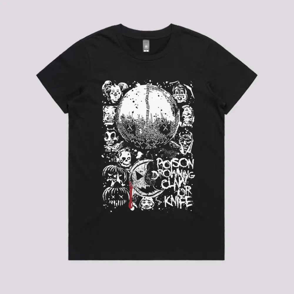 Trick Or Treat T-Shirt Womens / Black Xs Adult Tee