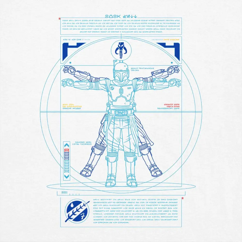 Vitruvian Fett T-Shirt Adult Tee
