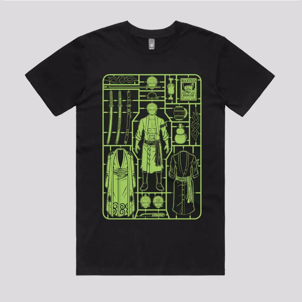 Zoro Model Sprue Anime T-Shirt | Anime Clothing