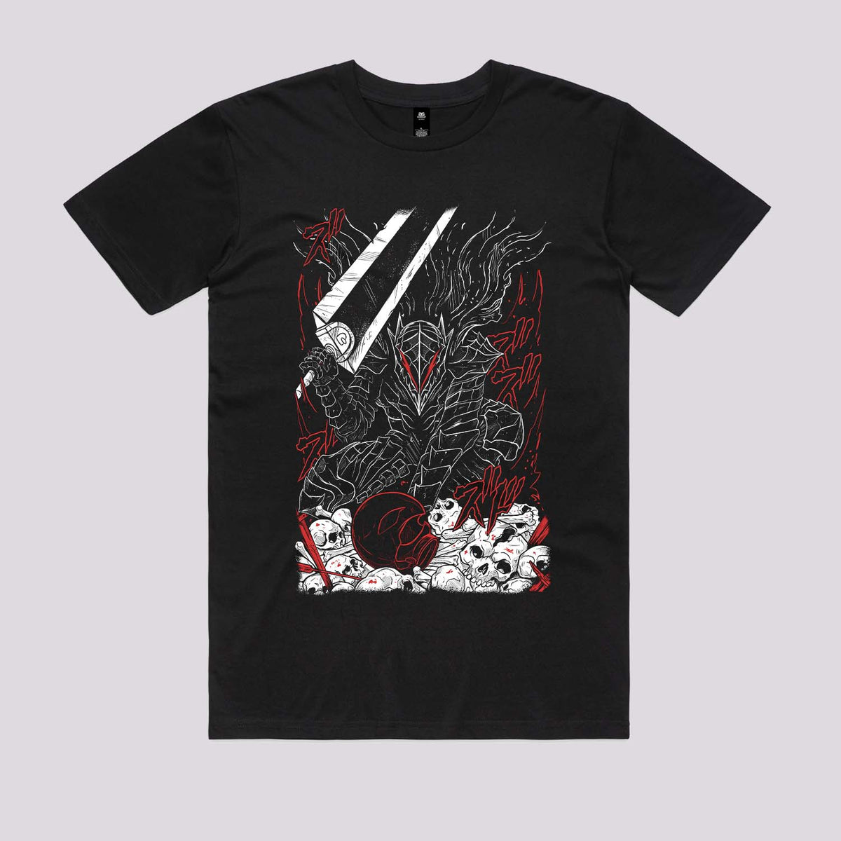 Black Swordsman Armor T-Shirt | Berserk Anime T-Shirt