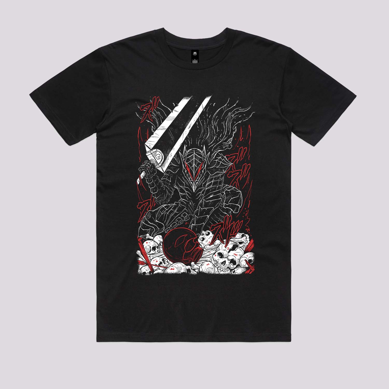Black Swordsman Armor Graphic Tee