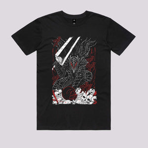 Black Swordsman Armor T-Shirt | Berserk Anime T-Shirt