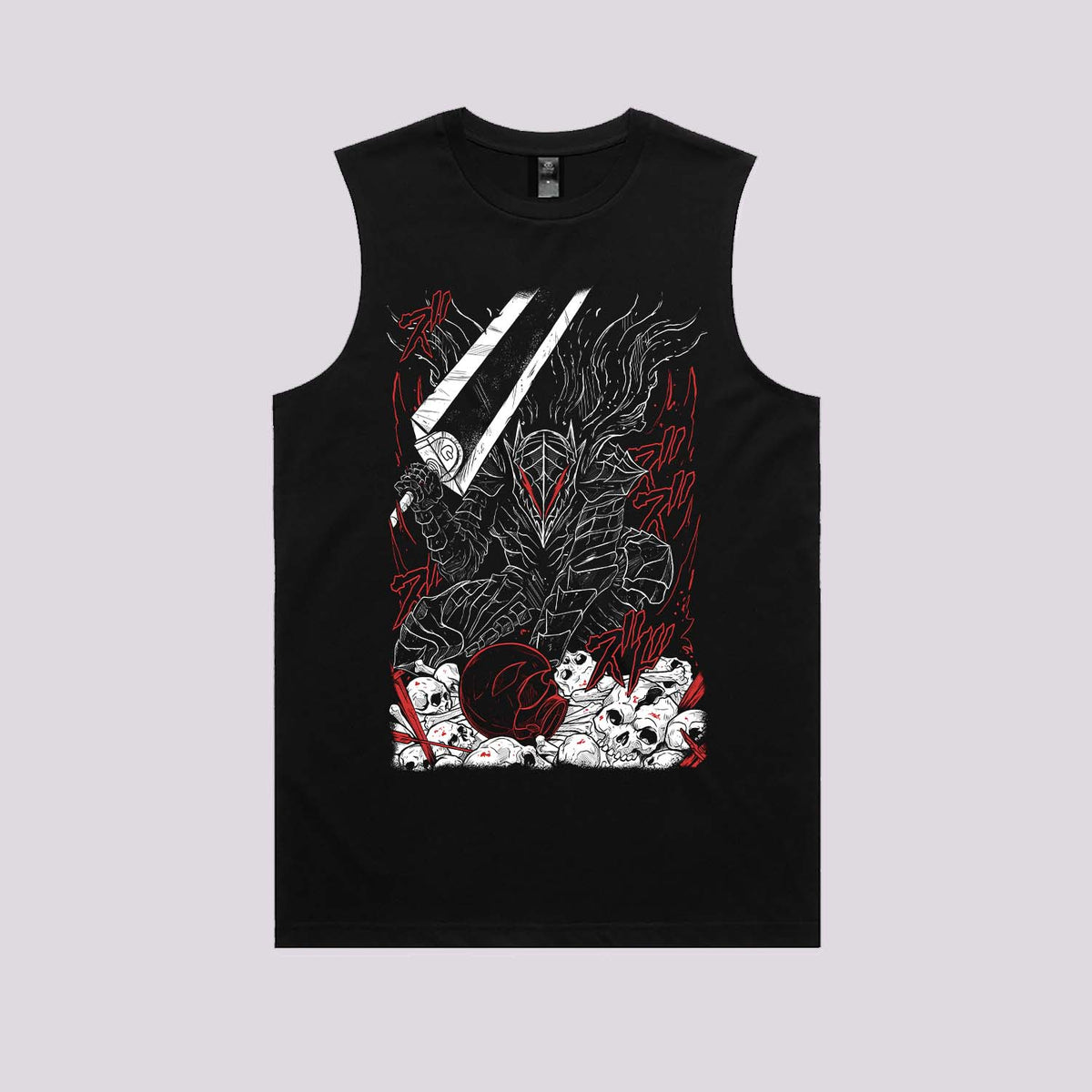 Black Swordsman Armor Graphic Tee