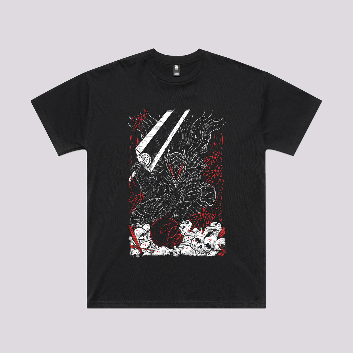 Black Swordsman Armor Graphic Tee