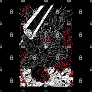 Black Swordsman Armor Graphic Tee