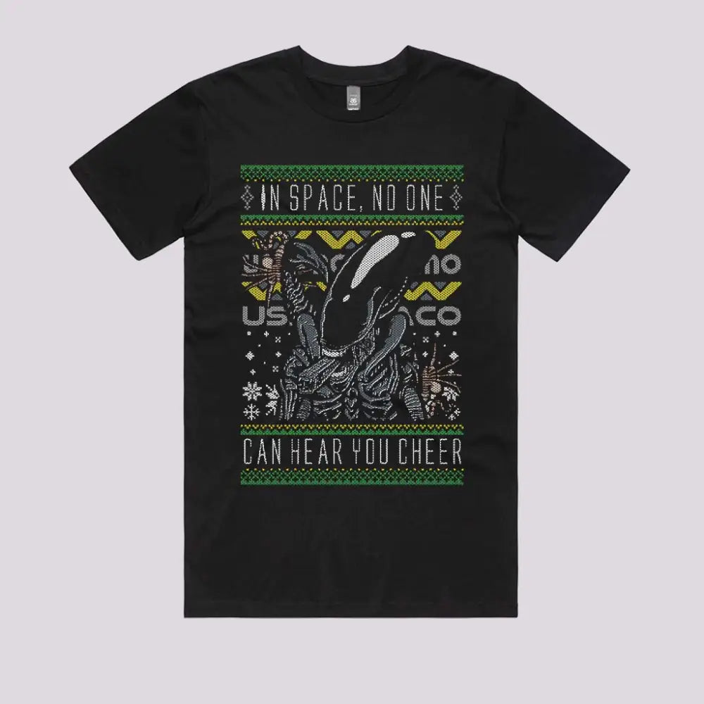 Alien Christmas T-Shirt Adult Tee