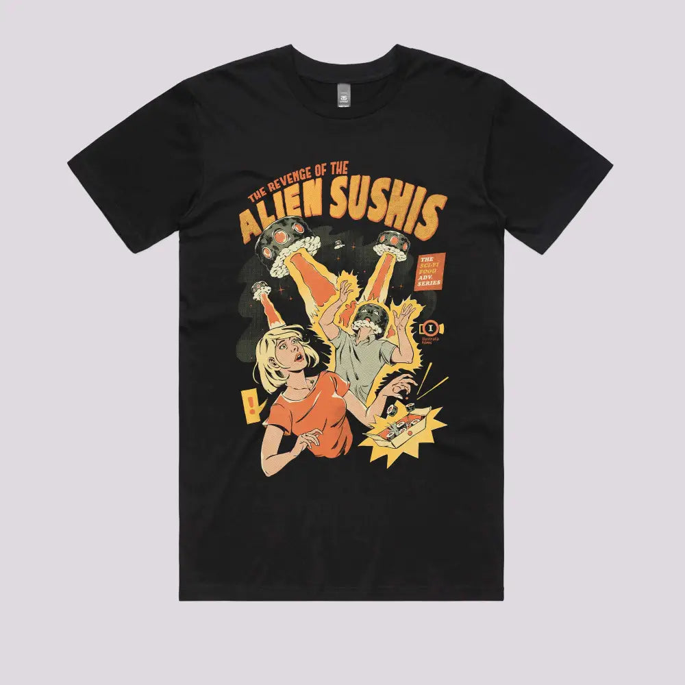 &quot;Alien Sushi&quot; Cool Japanese Graphic T-Shirt | Limitee Apparel