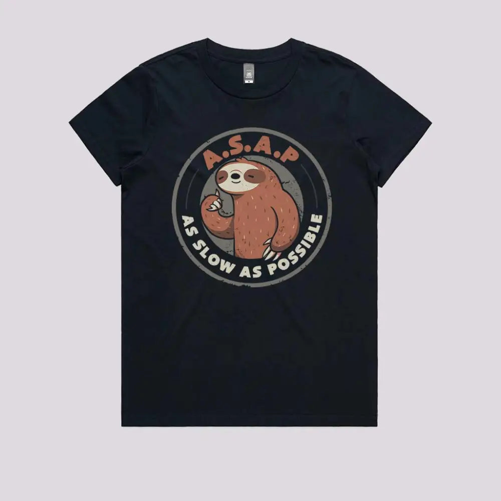 As Slow Possible T-Shirt Womens / Navy Xs Adult Tee