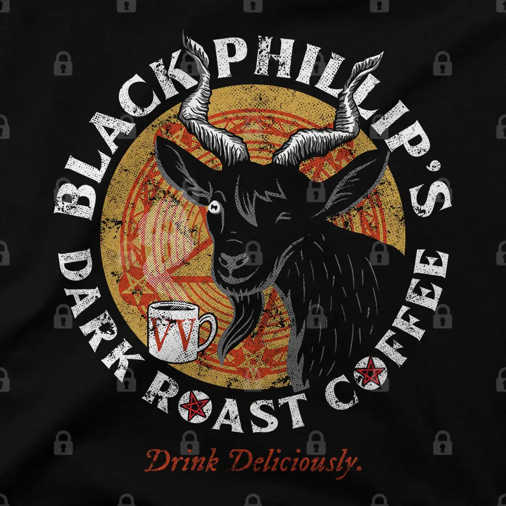 Black Phillip Coffee T-Shirt | Pop Culture T-Shirts