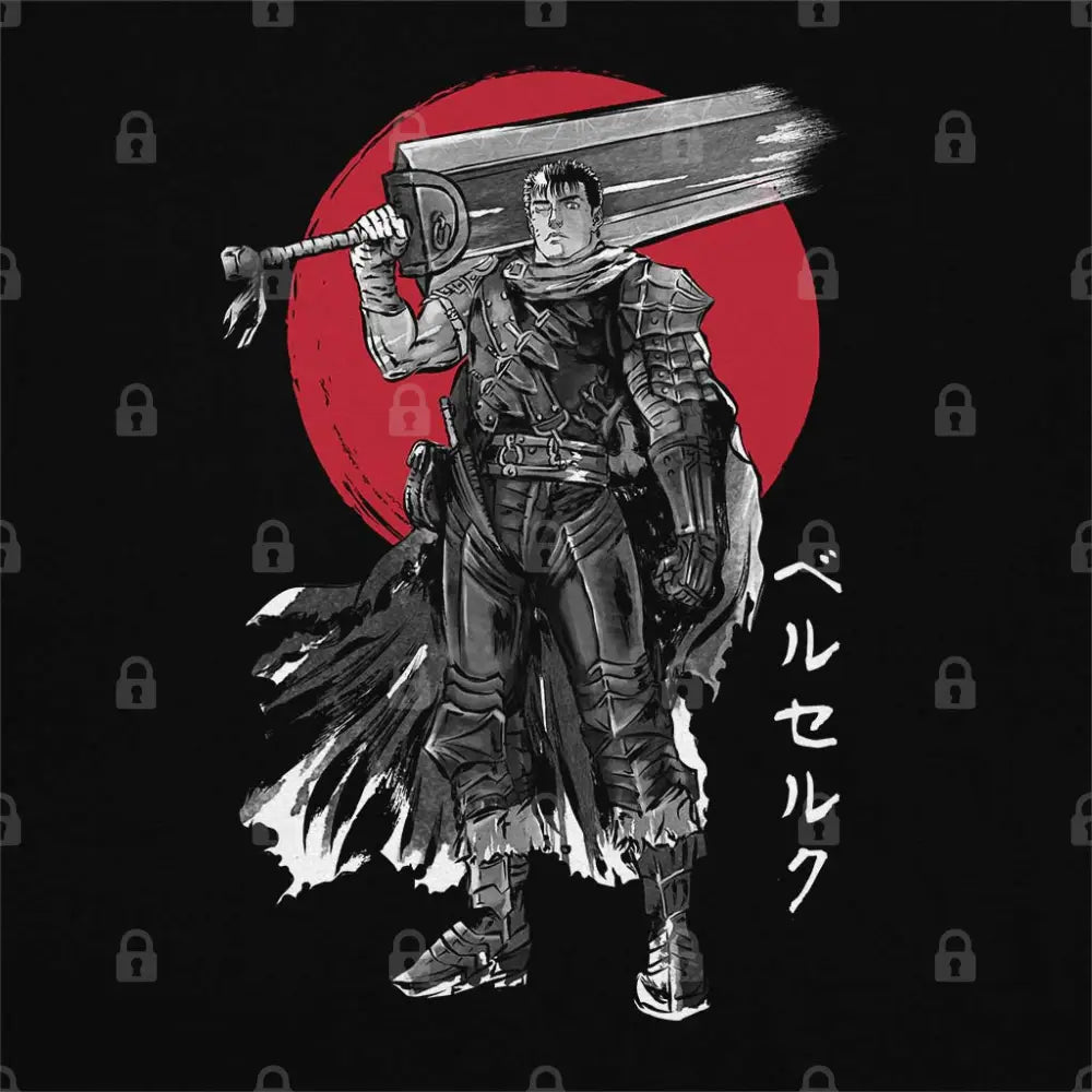 Black Swordsman Sumi-e Hoodie | Anime T-Shirts