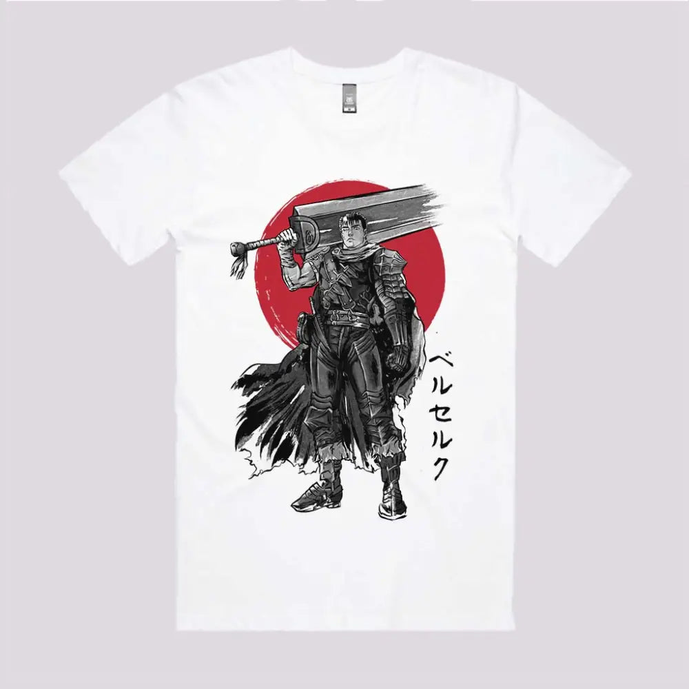 Black Swordsman Sumi-e T-Shirt | Anime T-Shirts