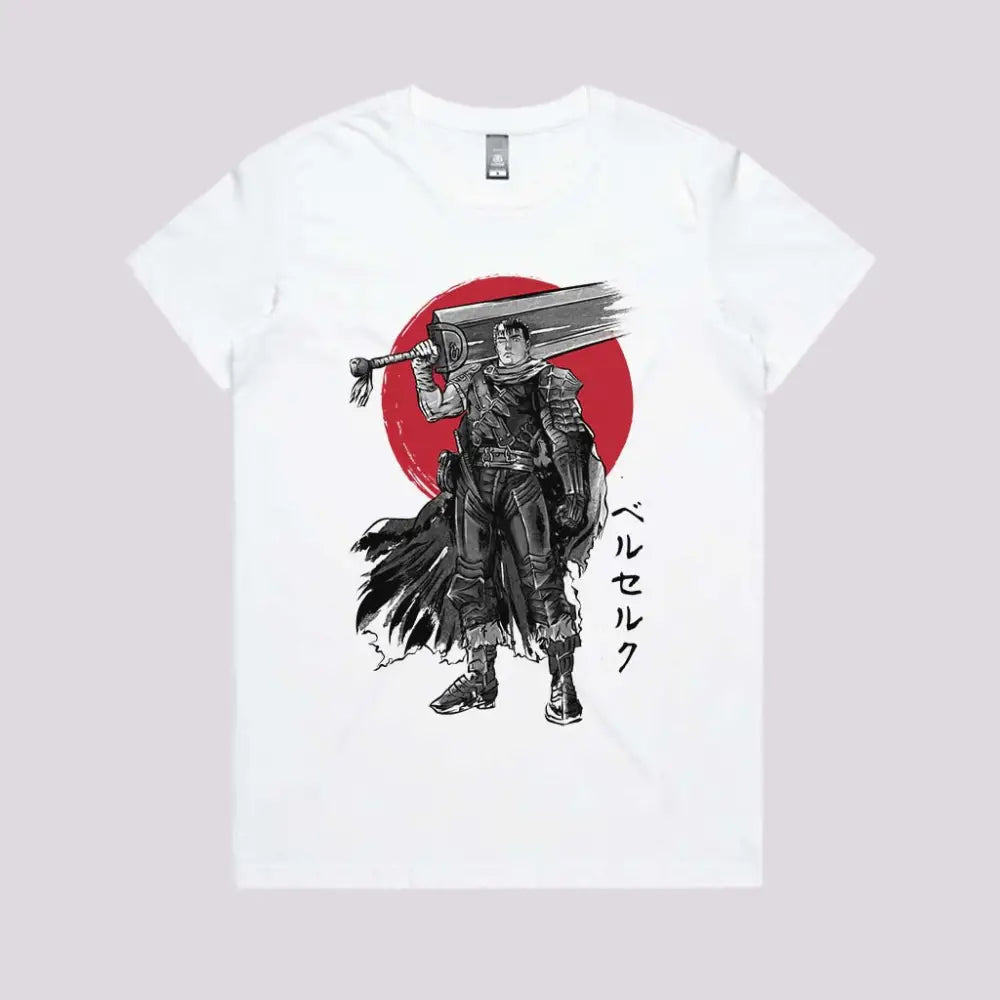 Black Swordsman Sumi-e T-Shirt | Anime T-Shirts