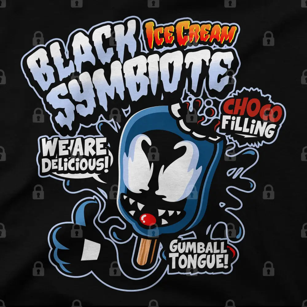 Black Symbiote Ice Cream T-Shirt | Pop Culture T-Shirts