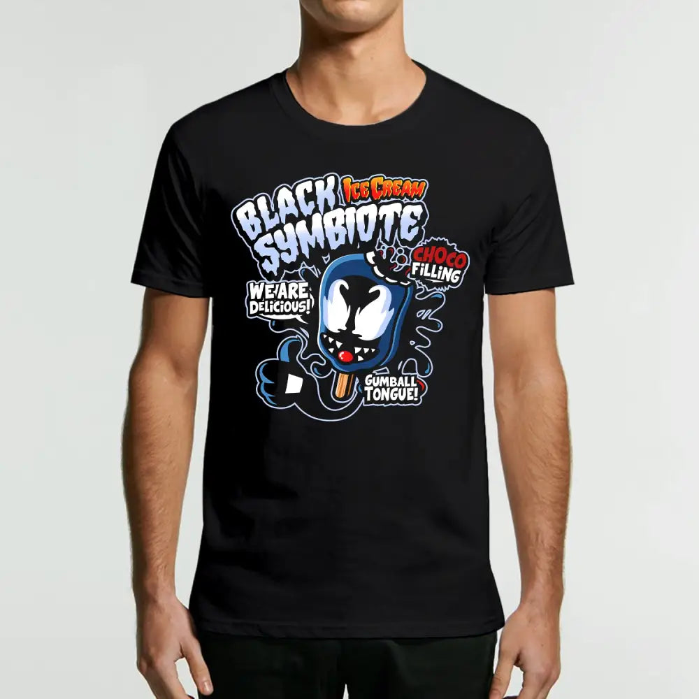 Black Symbiote Ice Cream T-Shirt | Pop Culture T-Shirts