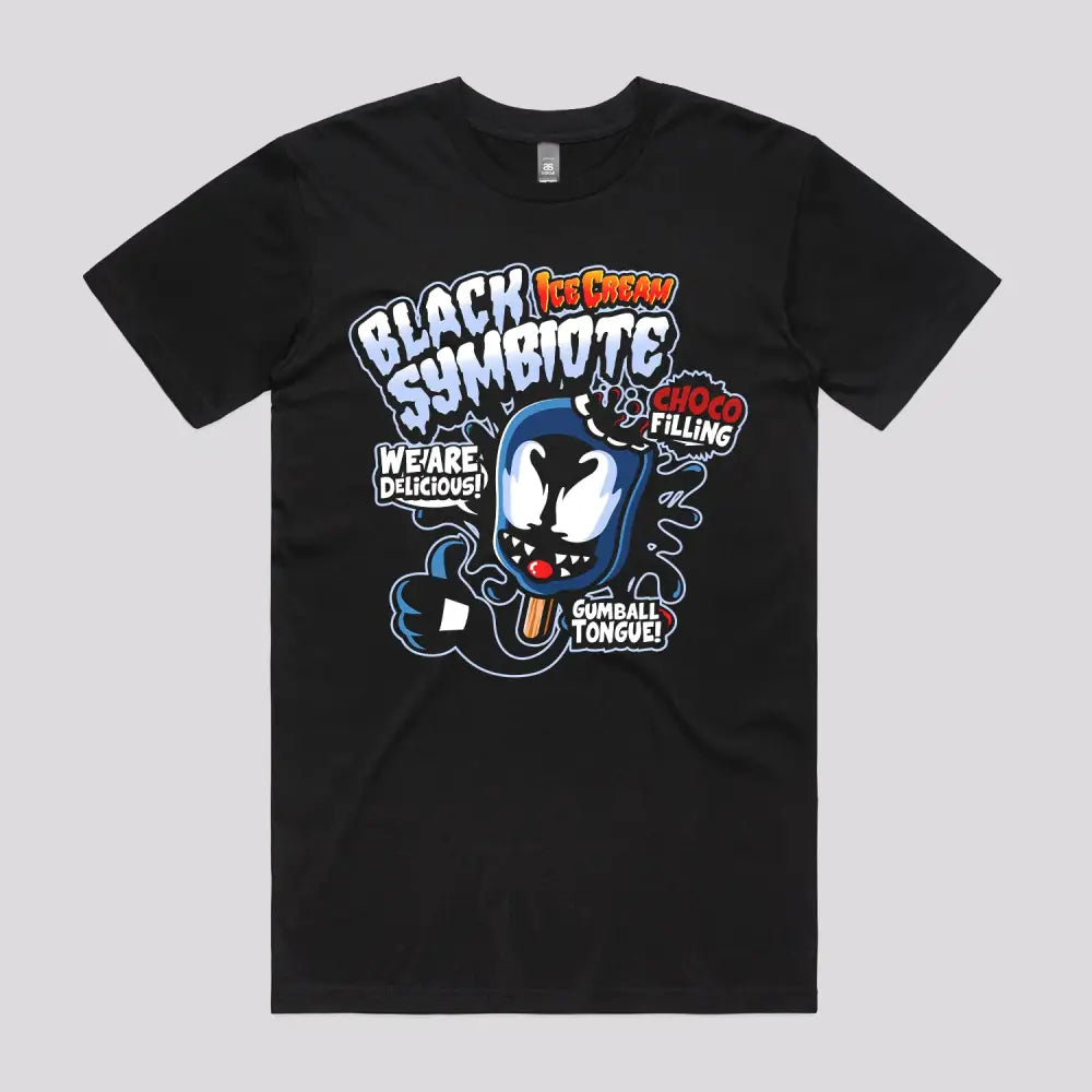 Black Symbiote Ice Cream T-Shirt | Pop Culture T-Shirts