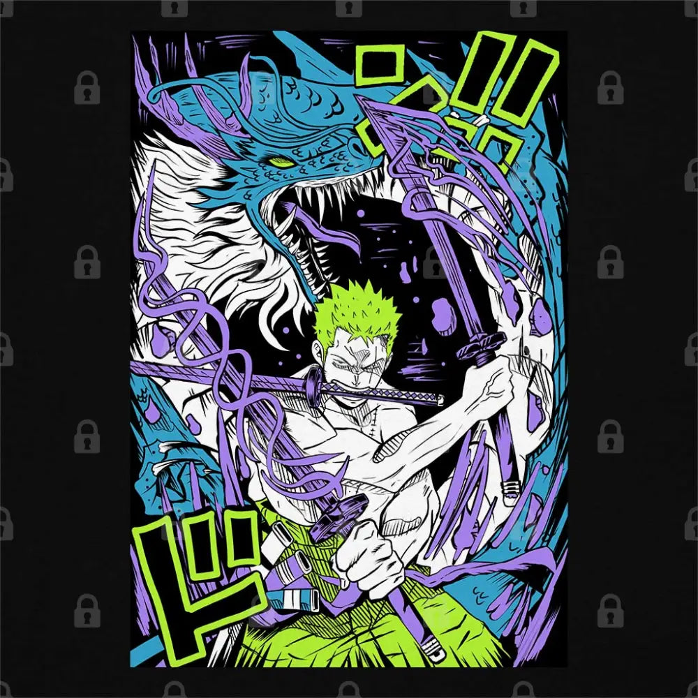 Blue Dragon Swordsman Tank Top | Anime T-Shirts