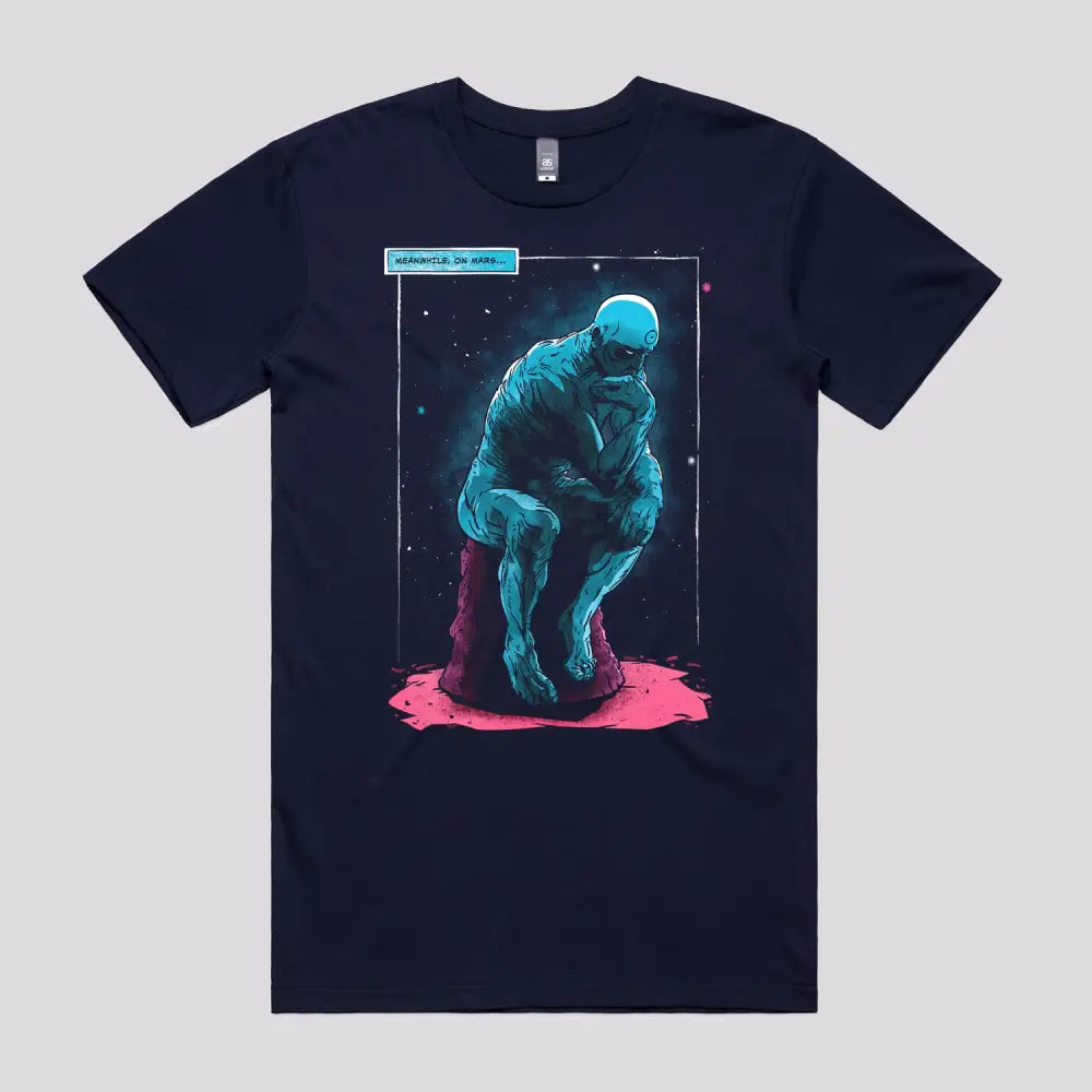 Blue Thinker T-Shirt | Pop Culture T-Shirts