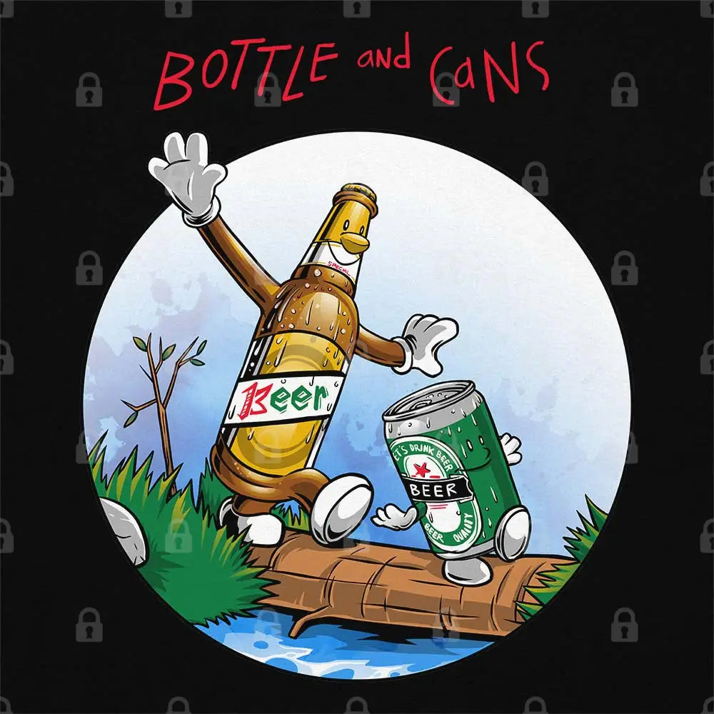 Bottle And Cans T-Shirt Adult Tee