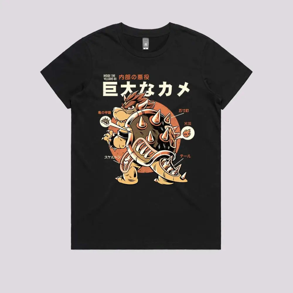 Bowserzilla T-Shirt Womens / Black Xs Adult Tee