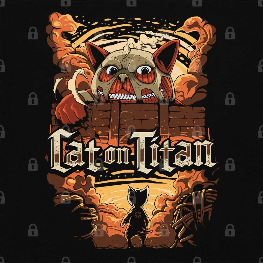Cat On Titan T-Shirt | Anime T-Shirts