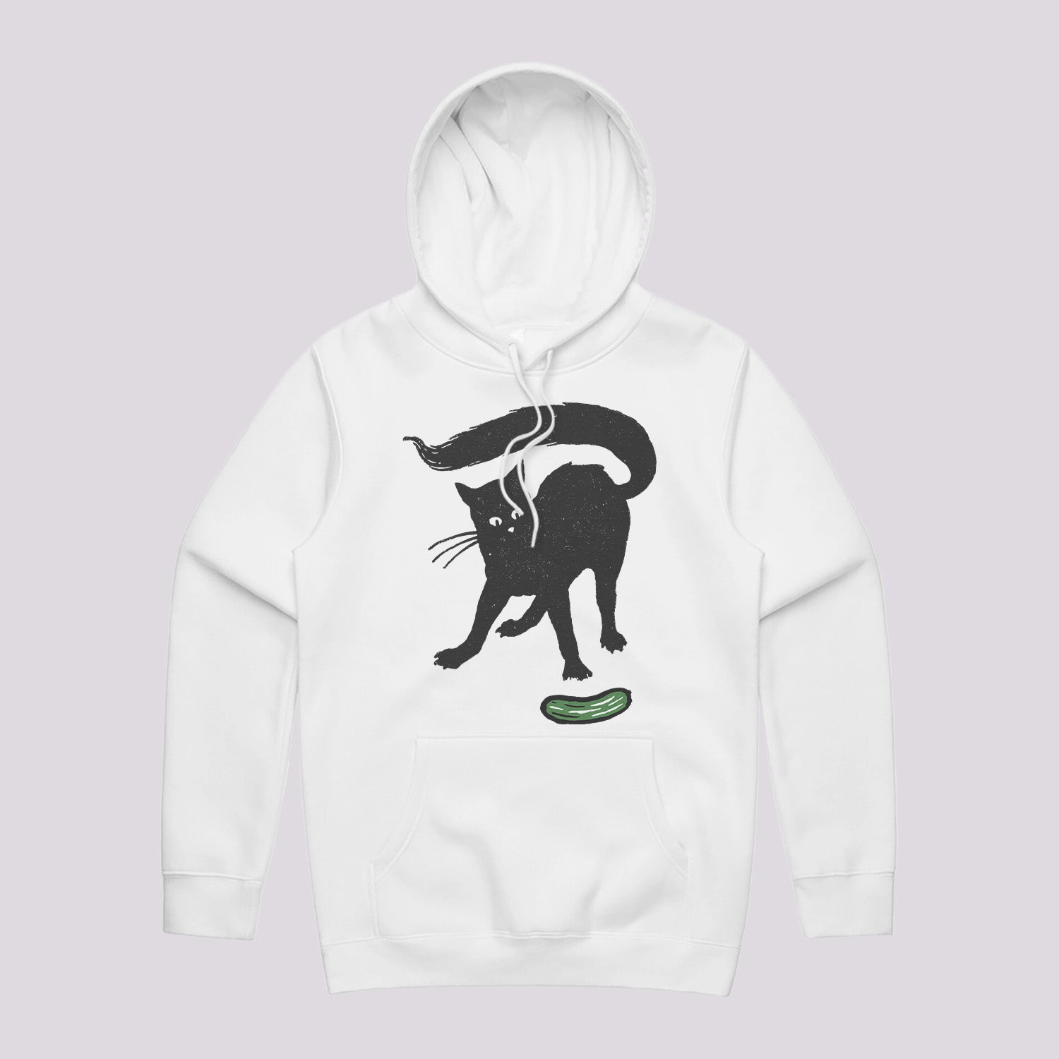 Cat and Pickle Graphic Hoodie