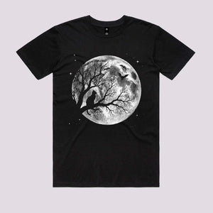 Cat Moon Halloween Graphic Tee | Halloween T-Shirts Australia