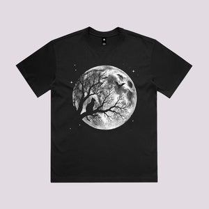 Cat Moon Halloween Graphic Tee