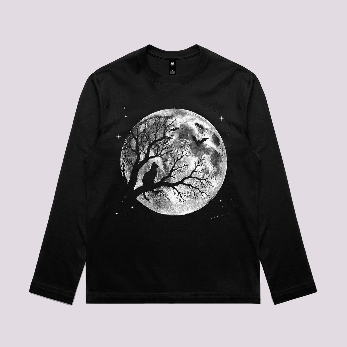 Cat Moon Halloween Graphic Tee