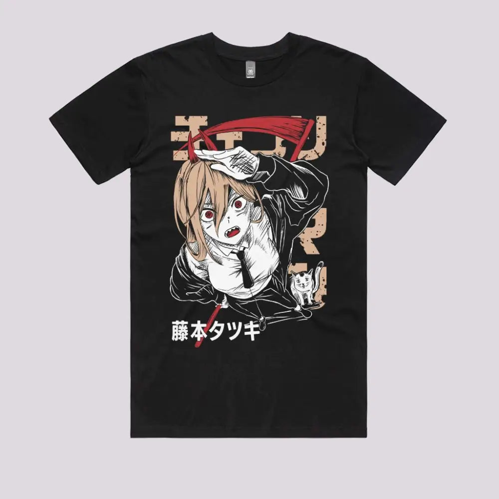 Chainsaw Power T-Shirt | Anime T-Shirts