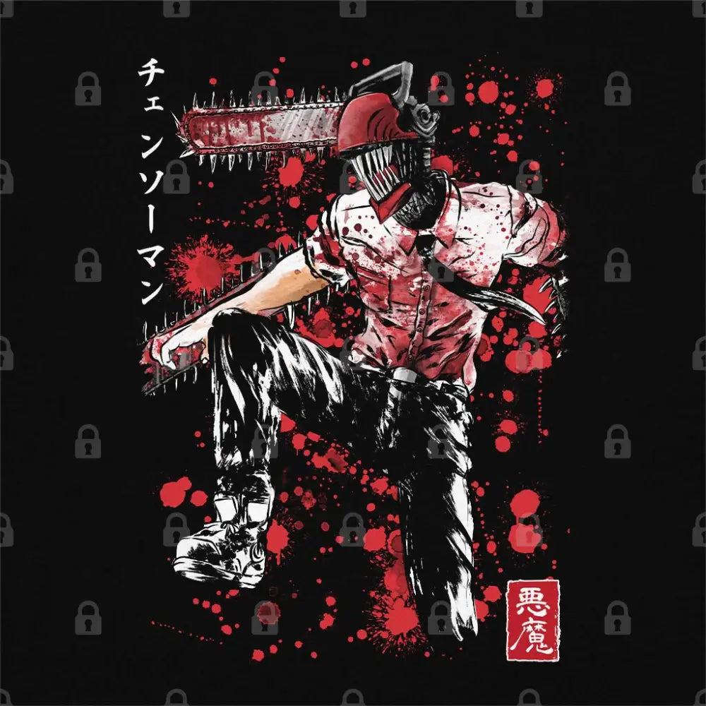 Chainsaw Sumi-e Oversized T-Shirt