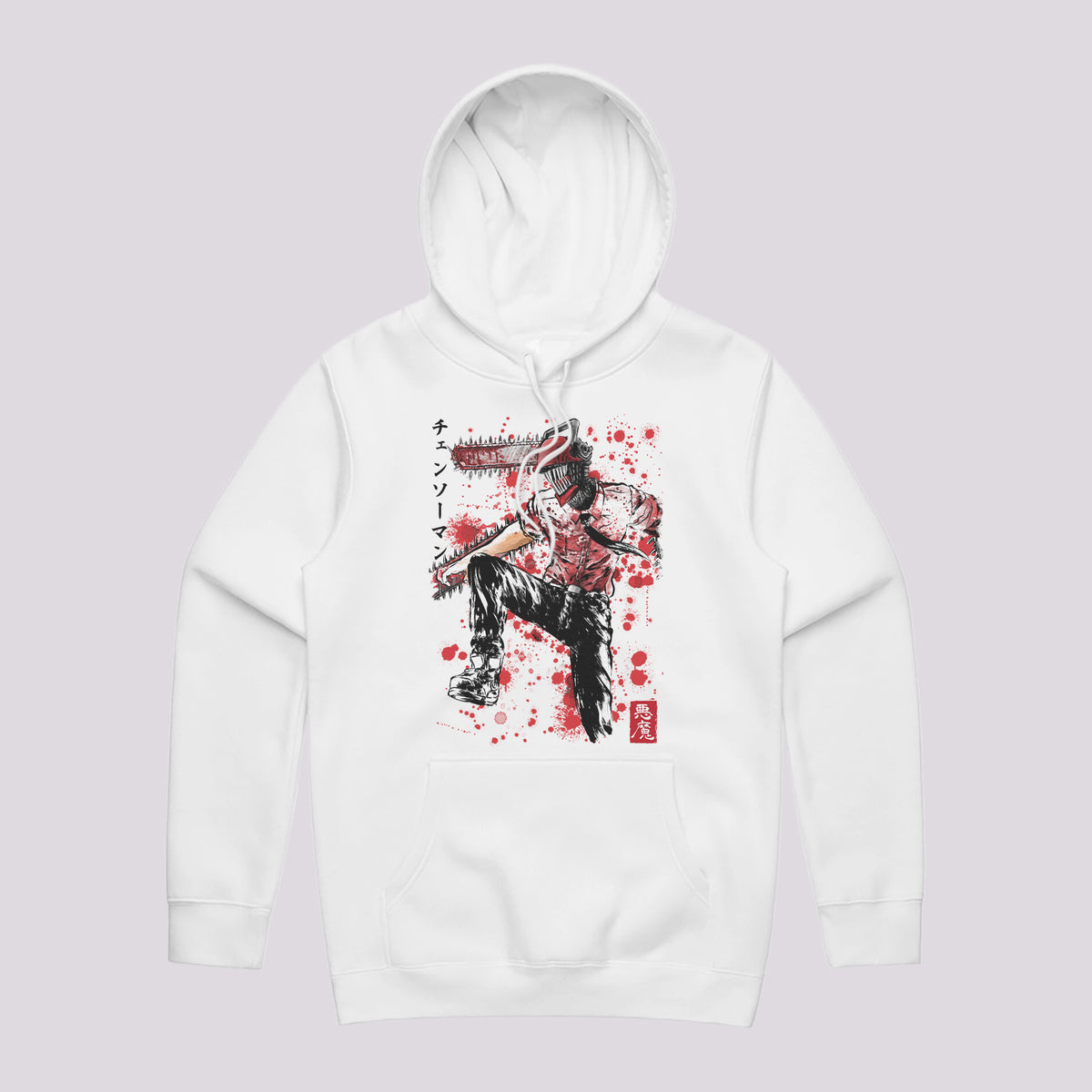 Chainsaw Sumi-e Hoodie | Anime Hoodie
