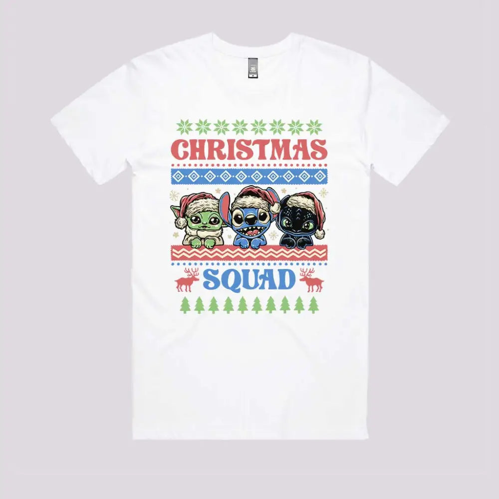 Christmas Squad T-Shirt Mens / White Xs Adult Tee