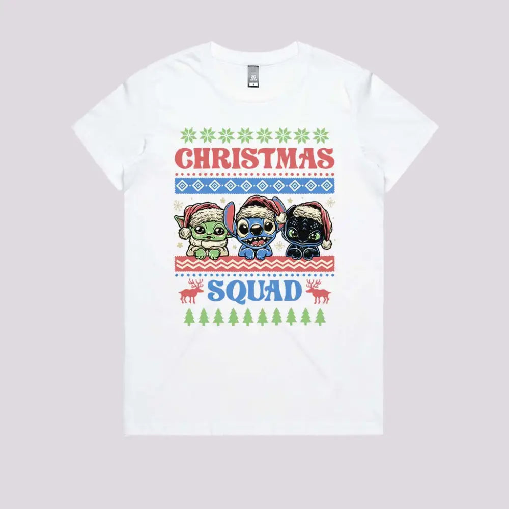 Christmas Squad T-Shirt Womens / White Xs Adult Tee