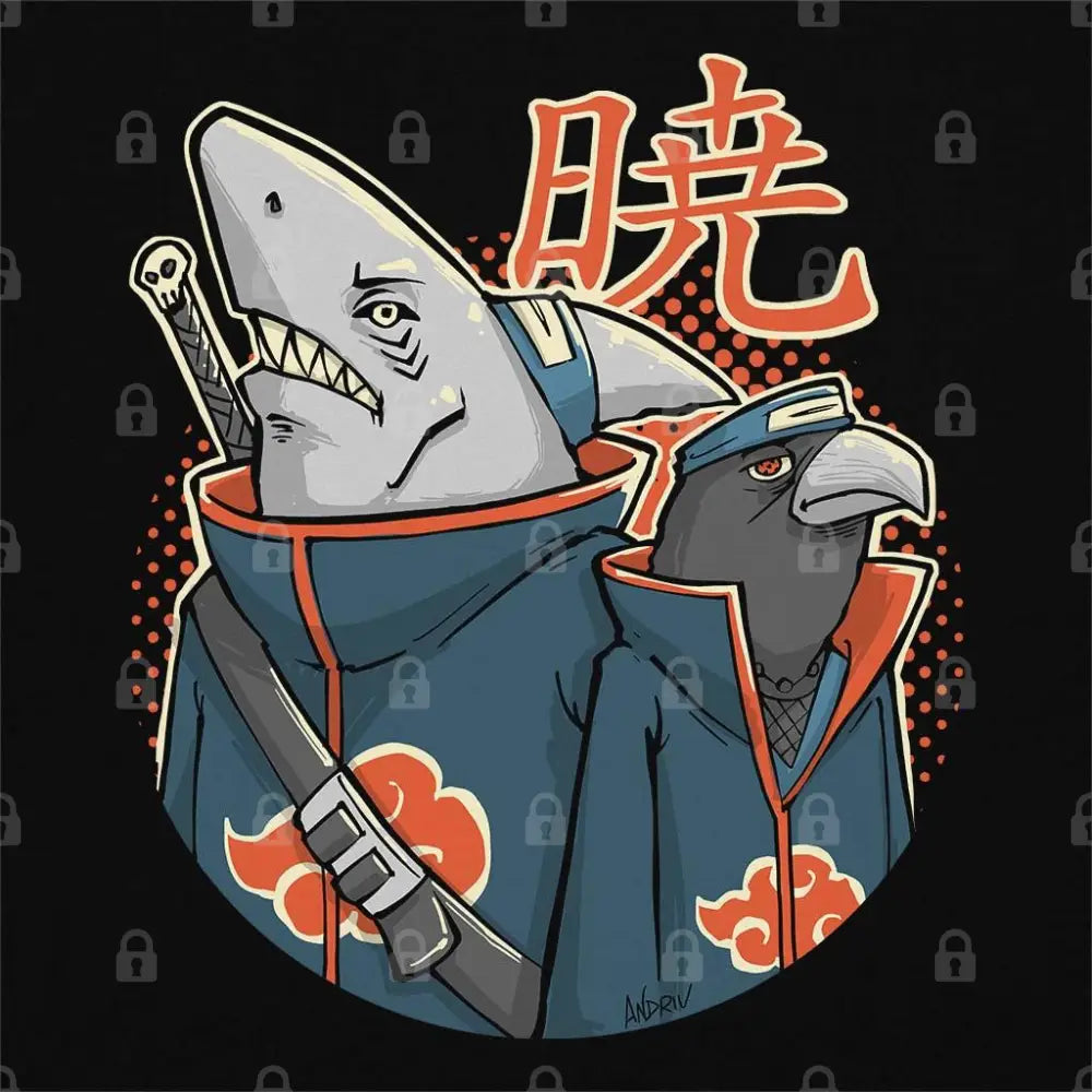 Crow and Shark T-Shirt | Anime T-Shirts