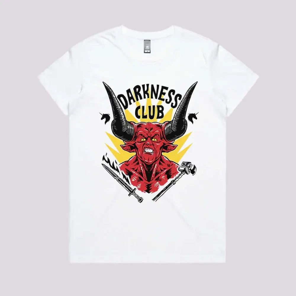 Darkness Club T-Shirt Womens / White Xs Adult Tee