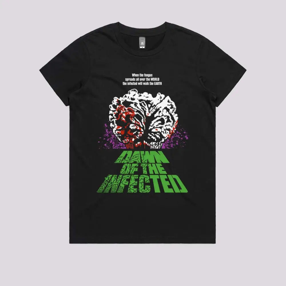 Dawn Of The Infected T-Shirt Womens / Black Xs Adult Tee