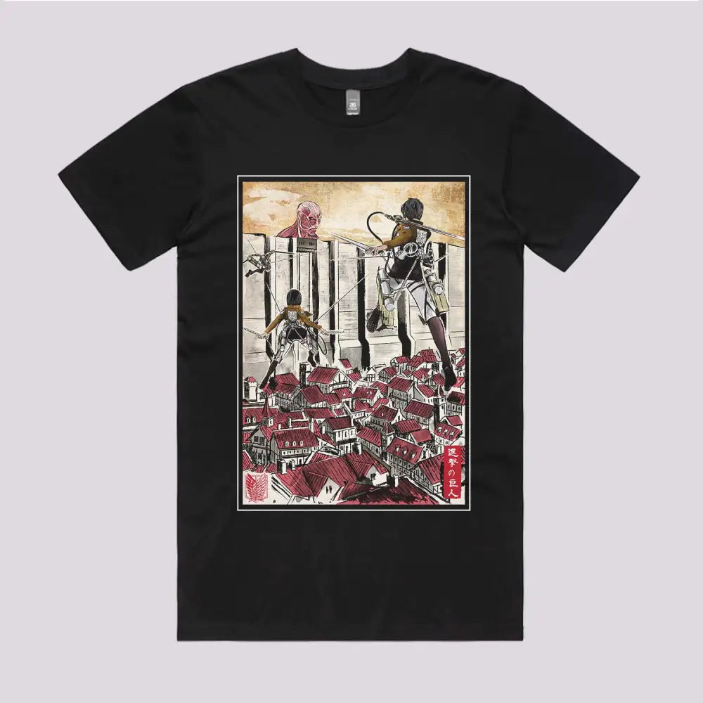 Defending The Wall Anime T-Shirt | Anime Clothing