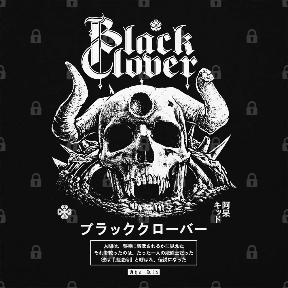 Demon Skull Black Clover T-Shirt | Anime T-Shirts