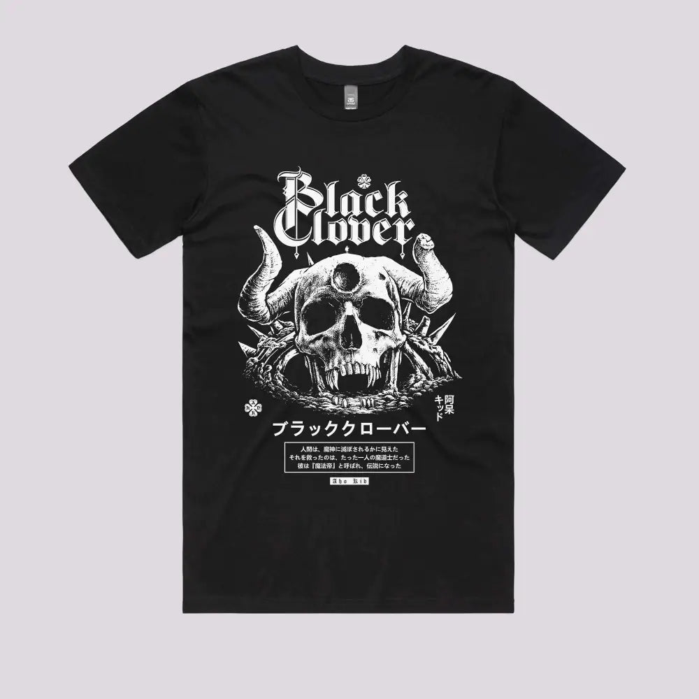 Demon Skull Black Clover T-Shirt | Cool Anime T-Shirts