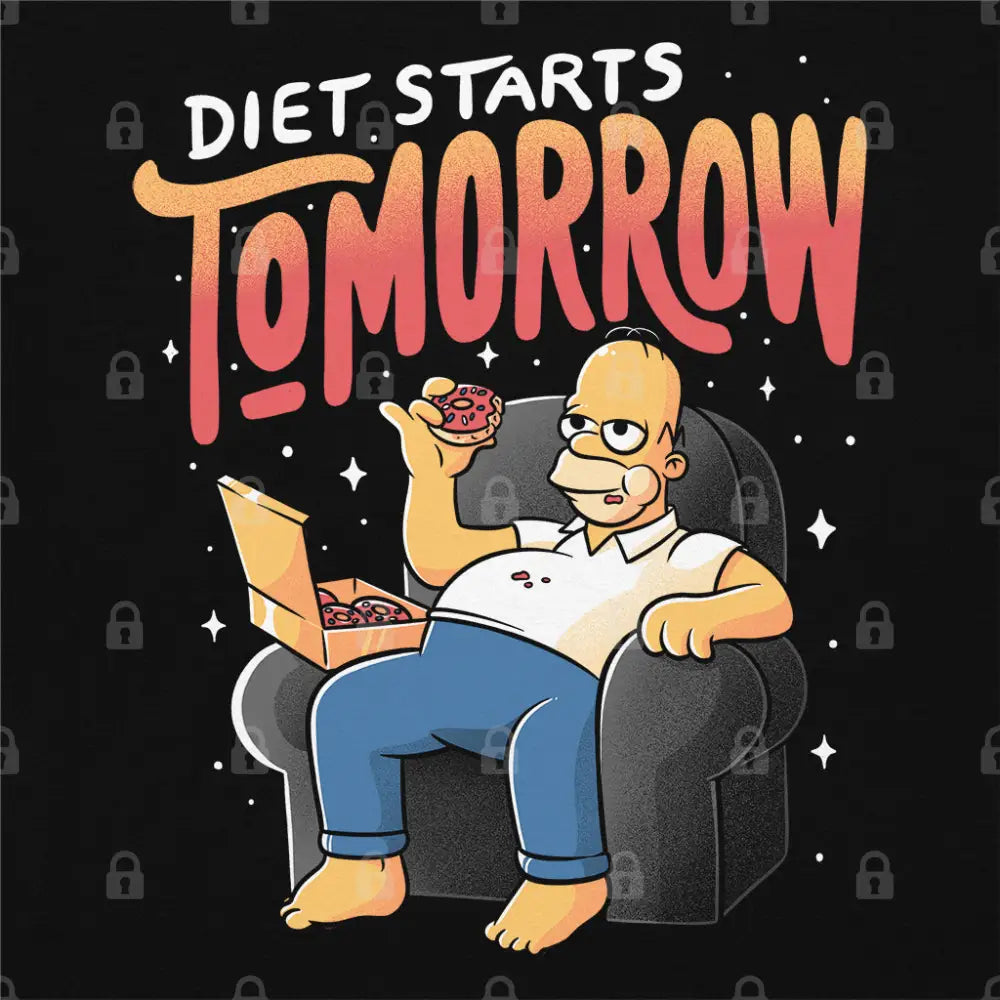 Diet Starts Tomorrow T-Shirt - Limitee Apparel