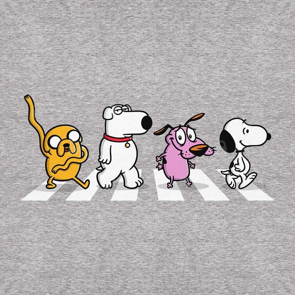 Dogs On Abbey Road T-Shirt Adult Tee