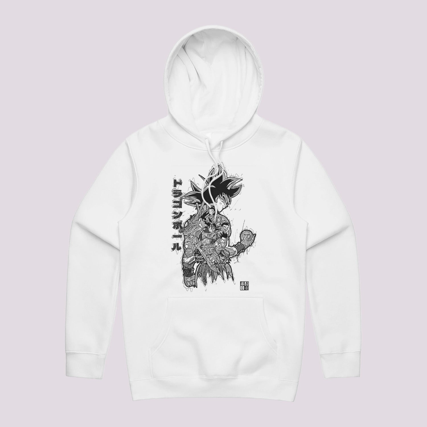 Dragon Warriors Scribble Graphic Hoodie